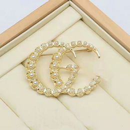 Pearl Crystal Brooches For Women Luxury Gold Colour Rhinestone Alloy Enamel Brooch Safety Pins