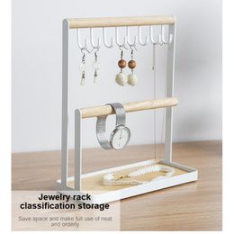 Home Decor Other Jewelry Storage Rack Earrings Bracelet Organizer Hanging Shelf Display Holder Necklace Watch Stud Stand Holders