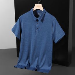 Men's Polos ice silk polos top cool summer men's short sleeved quick dry Polo Shirt for Men Polos Quality Summer Brand Men Clothing 230316