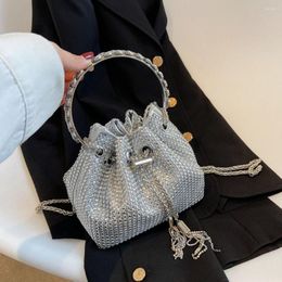 Evening Bags Purses And Handbags For Women Luxury Designer Bucket Clutch Purse Party Banquet Bag Crystal Rhinestone Shoulder