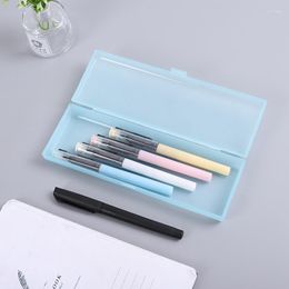 Translucent Plastic Box Painting Tool Storage Pencilcase Student Stationery Pencil Case Women Makeup Pen Children Party Gift