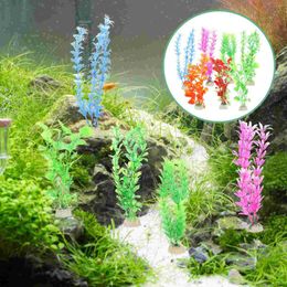 Decorative Flowers Tank Water Decor Artificial Aquarium Aquatic Simulation Fake Ornament Adornment Adorn Landscaping Decorations