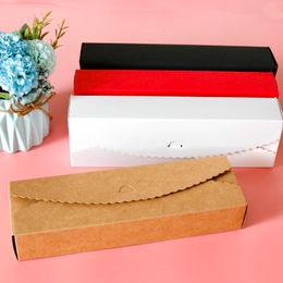 Gift Wrap 20pcs Candy Boxes Blank Red White Kraft Paper Box DIY Wedding Birthday Party Favor Gift BoxPresent Chocolate Wrapping Supplies 230316