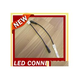 Other Lighting Accessories 10Pcs No Need Soldering Connector With Wire Female For 3528/5050 Single Color Led Strip Drop Delivery Ligh Dh1Ml