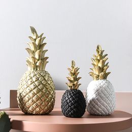 Decorative Objects Figurines Nordic Home Decor Pineapple Ornaments Creative Fruit Shape Desktop Living Room Gift Home Decoration Accessories 230314