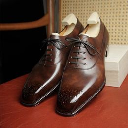 Brogue Mens Shoes Brown Business Dress Shoes Black Handmade Mens Shoes Free Shipping Sapatos Para Hombre