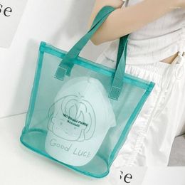 Storage Bags Women Beach Gym Bath Cosmetic Bag Set Makeup Mesh Toiletry Men Wash Organiser Portable Pouch Case Drop Delivery Home Ga Dhkpv