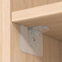 Hooks & Rails 10Pcs Shelf Support Adhesive Pegs Closet Cabinet Clips Seamless Nail-free Bracket Household Artefact