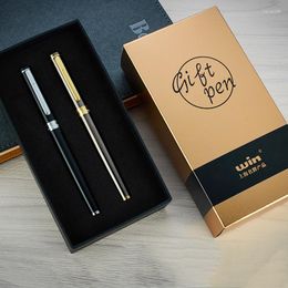 High-end Winning 598 Roller Ball Pen With Gift Box Silver And Gold Clip 0.5mm Sign Pens The For Business Student