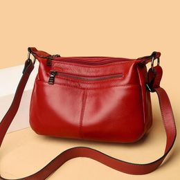 Evening Bags Women Tote Bag Luxury Genuine Leather Handbag Lady Soft First Layer Cowhide Shoulder 2023 Large Female Crossbody BagEvening