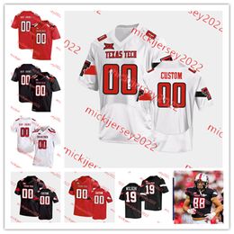 Custom Stitched Texas Tech Football Jersey Erik Ezukanma Zech McPhearson Terence Steele Broderick Washington Jr. Rodney Allison Texas Tech Red Raiders Jerseys Mens