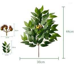 Decorative Flowers LuanQI Artificial Plant Eucalyptus Leaf Apple Bamboo Mulberry For Home Office Simulation Leaves