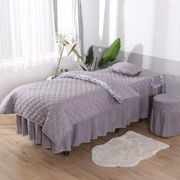 Bedding Sets 4pcs For Beauty Salon Massage Spa Use Bed Linens Sheets Bedspread Skirt Pillowcase Duvet Cover