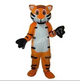 Professional Cartoon Tiger Mascot Costume Simulation Cartoon Character Outfits Suit Adults Outfit Christmas Carnival Fancy Dress for Men Women