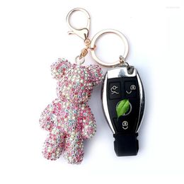 Interior Decorations Anti-lost Luxury Keychain Car Keyring Auto Vehicle Key Chain Holder Bling Accessories For Woman StylingInterior