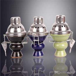 Smoking Pipes New large smoke bowl, wind shield, hookah fittings, ceramic pot, charcoal pot, stainless