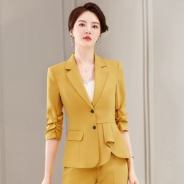 Women's Suits Blazers Oversize S-5XL Professional Formal Women Business Suits with Pants and Jackets Coat Uniform Designs Work Wear Office Blazers 230316