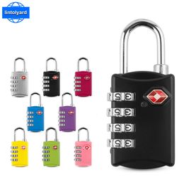Door Locks Lintolyard Travel Products TSA Customs Lock Padlock Tsa309 Customs Password Lock Multi Purpose Four Digit BLACK 230314
