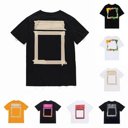 Summer Mens T Shirts Womens Loose Tees Fashion Tops Man Offs Casual Shirt Designers Luxury Clothing Street Shorts Sleeve Brands White Clothes Tshirts S-XL Top Quality
