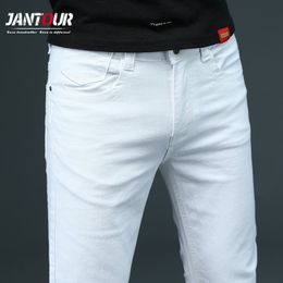 Men's Jeans Classic Style Men's Skinny White Jeans men Cotton Casual Business Stretch Denim Trousers Male Fashion Brand Pants 28-38 230316