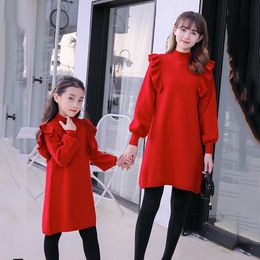 Family Matching Outfits Mommy and Me Clothing Christmas Knitted Long Sleeve Costumes Parent-child Dresses Family Matching Outfits Clothes 230316