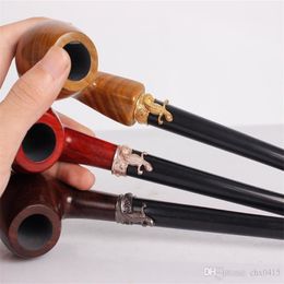 Smoking Pipes New long bar pipe fittings tobacco handle universal 9mm channel cigarette tail Philtre