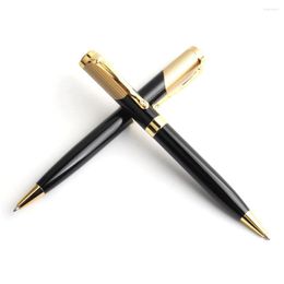 1/20PCS Metal Ballpoint Pen Stainless Steel Material Creative Holder Rotating Style Ball Pens For School Office Gift