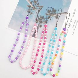 Bohomia Star Beads Phone Chain Lanyard for Women Phone Case Strap Clay Beaded Charm Cell Phone New Jewelry Accessories