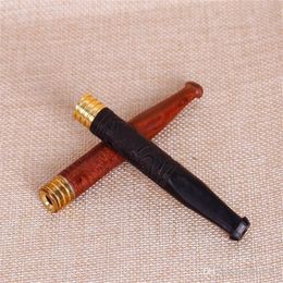 Smoking Pipes Lady 5mm solid wood cigarette holder natural double worry red acid cigarette holder