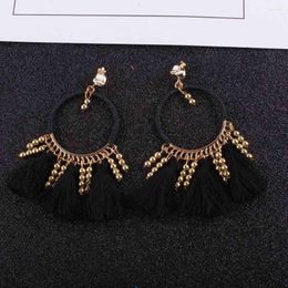 Backs Earrings Tassel Clip On For Women Fashion Wedding Party Statement Bohemian Earings Long Vintage Fringe Gift Jewellery