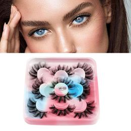 False Eyelashes Pairs Lashes D Curl 10-23mm Russian 3D Mink Reusable Fluffy Makeup EyelashesFalse