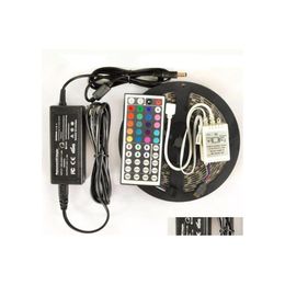 Other Led Lighting 5M 5050 Smd Rgb Strip Light Waterproof Nonwaterproof 300 Leds/Roll With Controller 12V 5A Power Supply Adapter Dr Dh2Ef