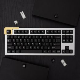 Gmk Wob Black Double Shot Cherry Profile 173 Keycap English Custom Personality Keycaps For Mechanical Keyboard 61/64/68/75