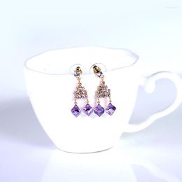 Stud Earrings ER-00629 Genuine Austrian Crystal Jewellery Gold And Silver Plated In Y2k For Women Mother's Day Gift