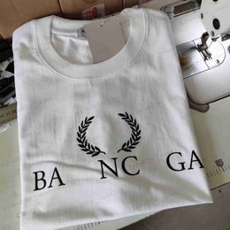Men's T-Shirts French branded summer T Shirt Paris B home printing fashion clothing mans Womens letter designer Ear of wheat Graphic cotton quality T230316