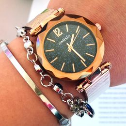 Wristwatches 2023 Women Watches Rose Gold Mesh Strap Quartz Ladies Top Fashion Clock Female Wrist Watch Relogio Feminino