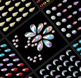 Face Gem Eye Body jewels Stickers Costume Accessories Crystal Self-Adhesive Rhinestone Bling Makeup Rave Party Mardi Gras Carnival Decorations