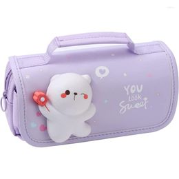 Kawaii Large Pencil Case Decompression Bag Portable Girls Pen Pouch School Stationery Supplies