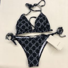 bikini firmati Estate sexy bikini a due pezzi per donna costume da bagno con lettere stilista costumi da bagno Lady diamante intarsiato bikini costumi da bagno