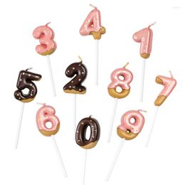 Festive Supplies Sweet Chocolate Biscuits Happy Birthday Number Cake Candles 0 1 2 3 4 5 6 7 8 9 Topper Kids Girl Boy Baby Party Decor