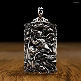 Pendant Necklaces TR Solid Tibetan King Retro Original Necklace Benming Buddha Jewelry Men And Women Accessories