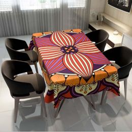 Table Cloth Bohemian Mandala Floral Printing Rectangular Tablecloth For Home Decoration Waterproof Manteles Nappe De