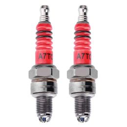 Other Motorcycle Parts Racing Spark Plug 3 Electrode A7TC for 50cc 70cc 110cc 125cc 150cc Atv Scooter Dirt Bike Go Kart Triple Electrode