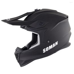 Motorcycle Helmets 1 Piece Motocross Full Face SM633 S Cross Country Dirt Bike Black