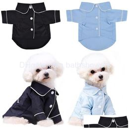 Dog Apparel Pyjamas Stylish Soft Shirts Loungewear Puppy Pjs Coat 2 Leg Pets Clothes For Small Dogs Boy Girl Chihuahua Yorkie Pet Ma Dhnhf