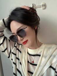 2023 Female Sungod Glasses Designer Net Celebrity Super Explosive Global Wind Fashion Square Frame Sunglasses