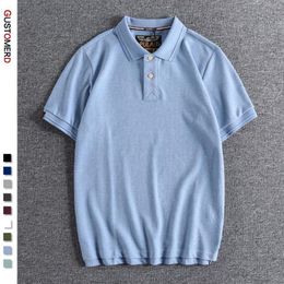 Men's Polos Summer Man Polos Cotton Solid Classic Polo Shirt Men Short Sleeve Top Brand Quality Casual Business Social Polo Men 230316