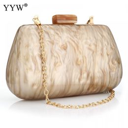 Evening Bags Acrylic Bags Cute Clutches Coffee Handbag Evening Clutch Bag Wedding Party Purses Personality Women Handbags Chain Shoulder Bags 230316