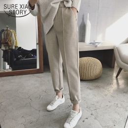 Women's Pants Capris Spring Harem Pants Autumn and Winter Women Thick Pants High Waist Ankle-length Pants Female Loose Casual Straight Suit Pants 230316