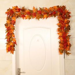 Decorative Flowers Artificial Fall Garland Door Hanging Greenery Garlands Plant Vine For Wedding Wall Party Room Aestheic Decor